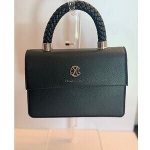 CXL Christian Lacroix Jardin Braided Handle Crossbody Bag Black NWT